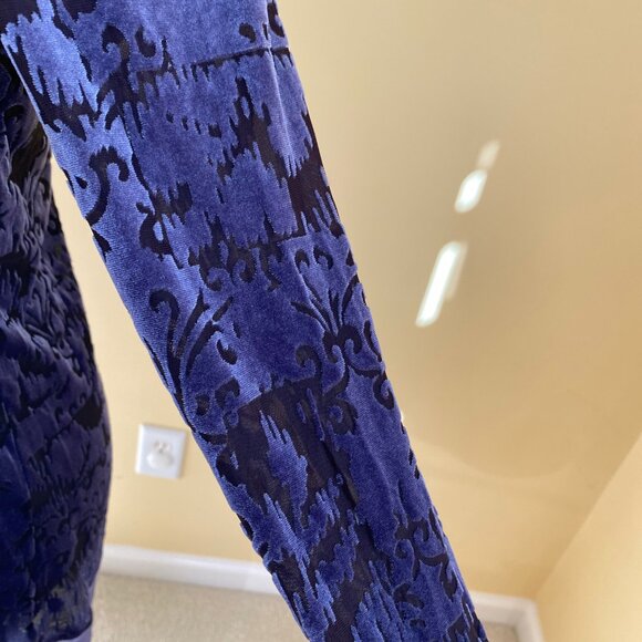 SIMPLY VERA Wang plum purple burnt velvet chiffon tunic, sz XS - Picture 3 of 6